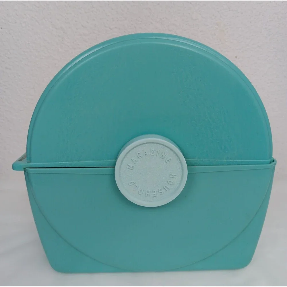 Vintage Household Hi-Speed Cookbook 1956 Rolodex Turn Style Recipe Turquois